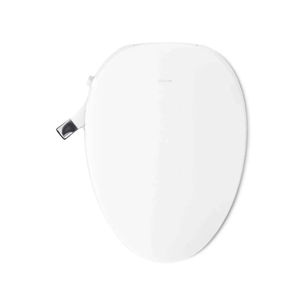 Kohler PureWash M300 Manual Elongated White Bidet Toilet Seat, Chrome Handle